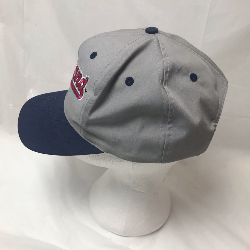 Competitor Cleveland Indians Gray Blue Snap Back Hat Adjustable MLB - Picture 5 of 9